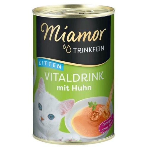 MIAMOR Trinkfein Kitten Vitaldrink with chicken - cat treats - 135ml MIAMOR Trinkfein Kitten Vitaldrink with chicken - cat treats - 135ml