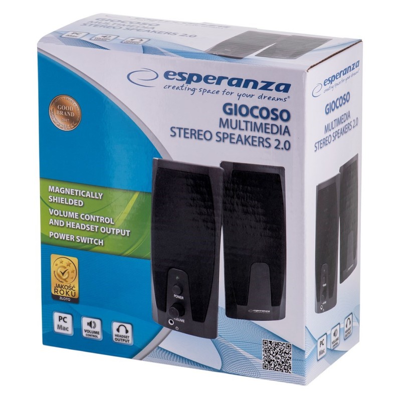 Esperanza EP110 loudspeaker 2-way 6 W Black Wired Esperanza EP110 loudspeaker 2-way 6 W Black Wired