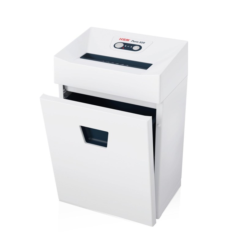 HSM Pure 320 paper shredder Particle-cut shredding 23 cm White HSM Pure 320 paper shredder Particle-cut shredding 23 cm White