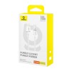 Baseus Gem USB A to USB C fast charging cable 1 m 100 W White Baseus Gem USB A to USB C fast charging cable 1 m 100 W White