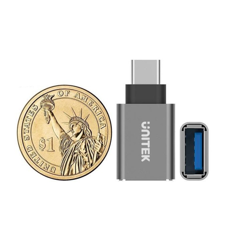 UNITEK Y-A025CGY cable interface/gender adapter USB Type-C USB Type-A Metallic UNITEK Y-A025CGY cable interface/gender adapter USB Type-C USB Type-A Metallic
