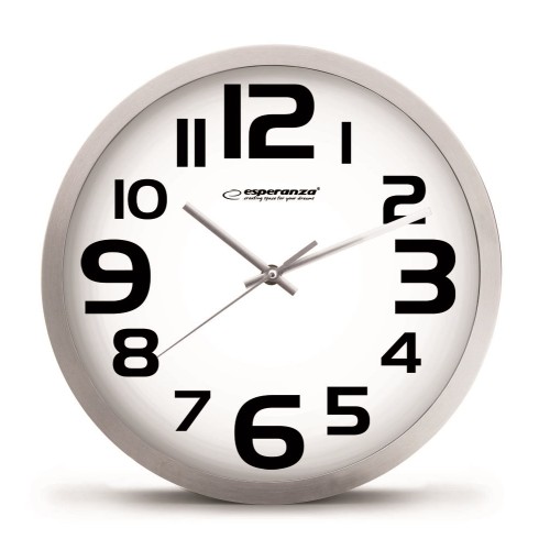 Esperanza EHC013W Wall Clock - Zurich - Black Quartz clock Oval Black, White
