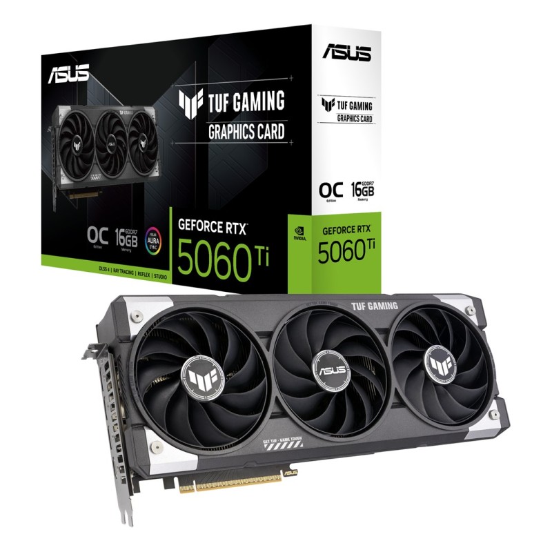 ASUS TUF Gaming TUF-RTX5060TI-O16G-GAMING NVIDIA GeForce RTX 5060 Ti 16 GB GDDR7 ASUS TUF Gaming TUF-RTX5060TI-O16G-GAMING NVIDIA GeForce RTX 5060 Ti 16 GB GDDR7