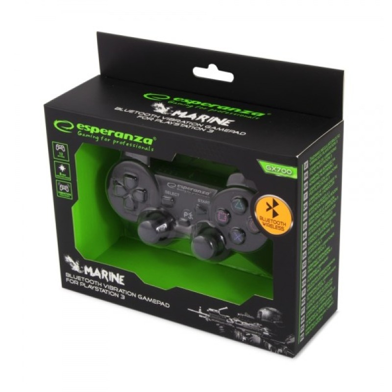 Esperanza EGG109K Gaming Controller Black Bluetooth Joystick Analogue Playstation 3 Esperanza EGG109K Gaming Controller Black Bluetooth Joystick Analogue Playstation 3