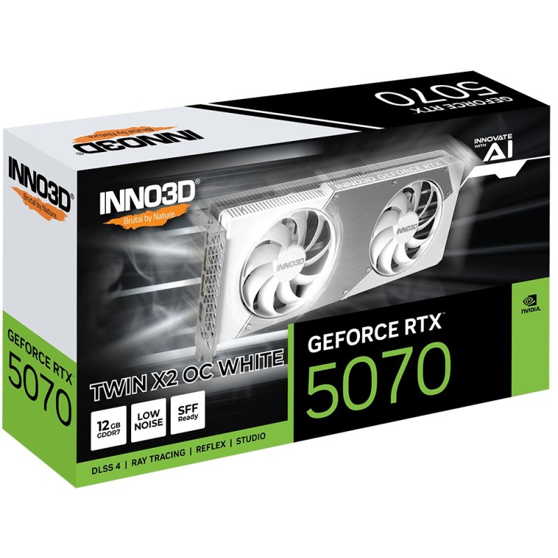 Inno3D GeForce RTX 5070 TWIN X2 OC WHITE NVIDIA 12 GB GDDR7 Inno3D GeForce RTX 5070 TWIN X2 OC WHITE NVIDIA 12 GB GDDR7