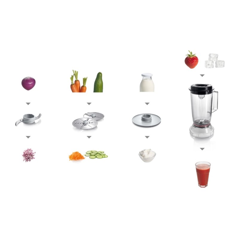 Bosch MCM3201B food processor 800 W 2.3 L Black, Transparent Bosch MCM3201B food processor 800 W 2.3 L Black, Transparent