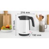 Electric kettle Bosch TWK 7L461, 2400 W, 1.7 l White