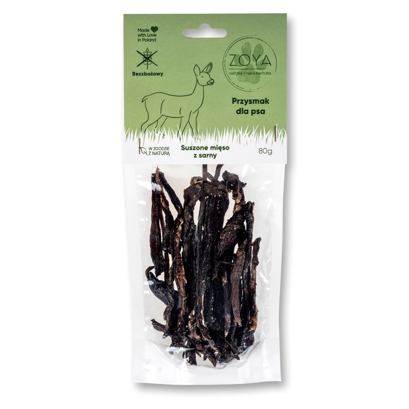 ZOYA Dried deer meat - dog treat - 80g ZOYA Dried deer meat - dog treat - 80g
