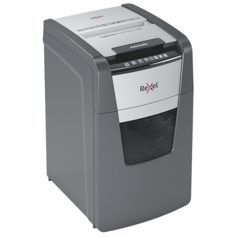 Rexel Optimum AutoFeed+ 130X paper shredder Cross shredding 55 dB 22 cm Black, Silver Rexel Optimum AutoFeed+ 130X paper shredder Cross shredding 55 dB 22 cm Black, Silver