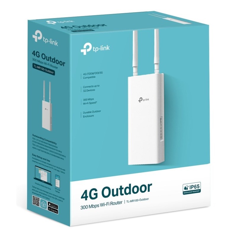 TP-Link TL-MR100-OUTDOOR wireless router Fast Ethernet Single-band (2.4 GHz) 4G White TP-Link TL-MR100-OUTDOOR wireless router Fast Ethernet Single-band (2.4 GHz) 4G White