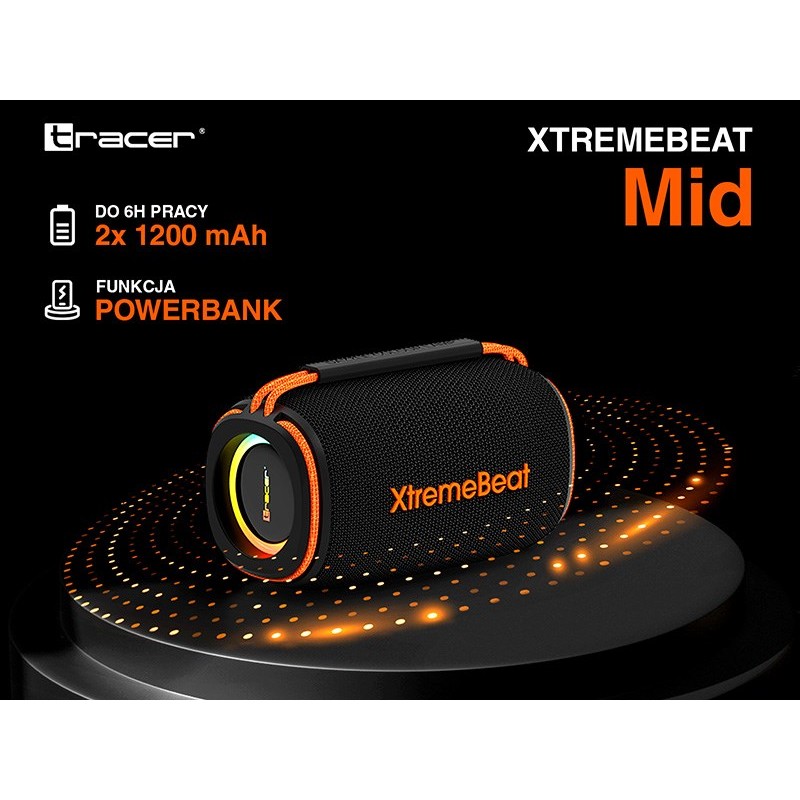 Tracer XtremeBeat TWS Portable Bluetooth Speaker Black 15 W Tracer XtremeBeat TWS Portable Bluetooth Speaker Black 15 W