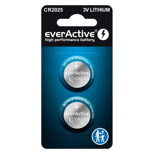 Lithium battery mini everActive CR2025 - blister 2 pcs.