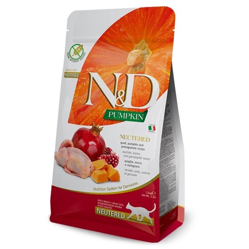 FARMINA Pumpkin N&D Neutered Quail - dry cat food - 5kg FARMINA Pumpkin N&D Neutered Quail - dry cat food - 5kg