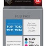 Activejet AEB-1285N Ink (replacement for Epson T1281, T1282, T1283, T1284; Supreme; 1 x 15 ml, 3 x 13 ml; black, magenta, cyan, yellow)