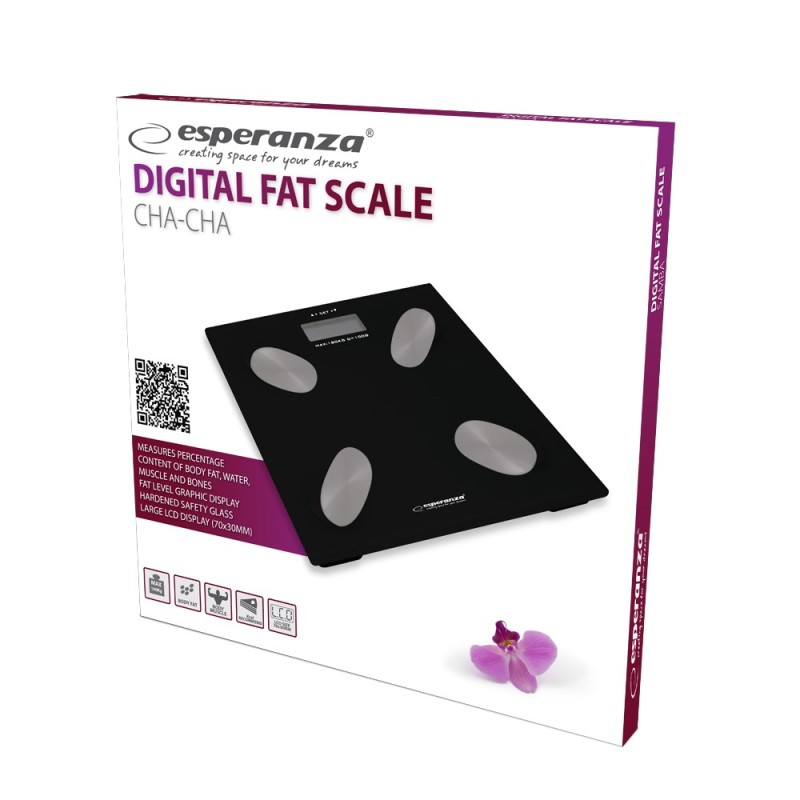 Esperanza EBS022K personal scale Electronic personal scale Square Black Esperanza EBS022K personal scale Electronic personal scale Square Black