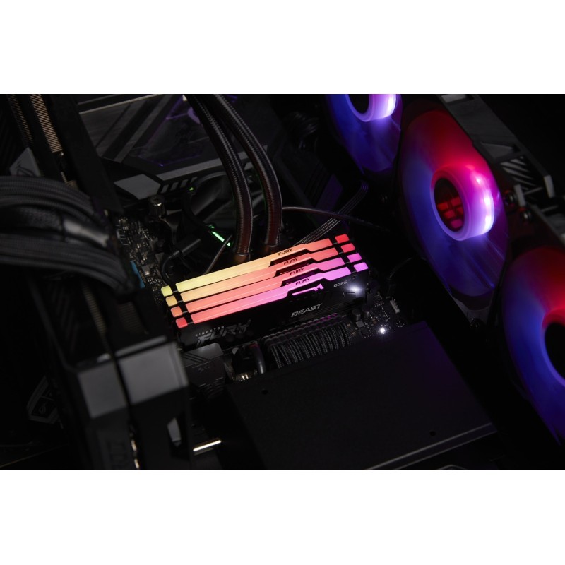Kingston Technology FURY Beast 32GB 5600MT/s DDR5 CL40 DIMM (Kit of 2) RGB Kingston Technology FURY Beast 32GB 5600MT/s DDR5 CL40 DIMM (Kit of 2) RGB