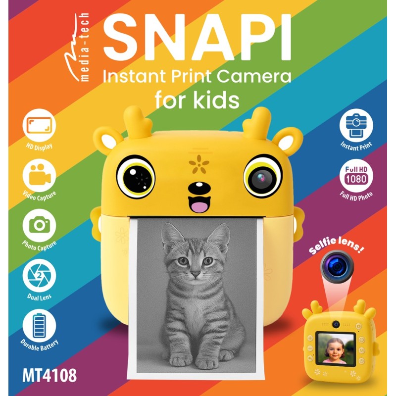 Digital kids’ camera with thermal printer SNAPI MT4108