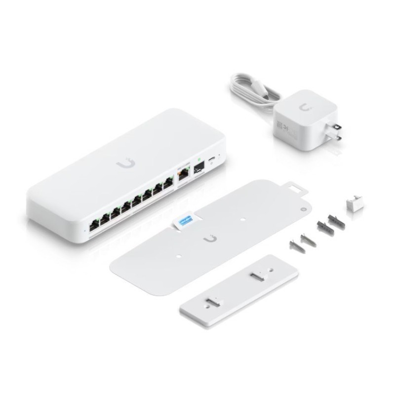 Ubiquiti UniFi Flex 2.5G Managed L2 2.5G Ethernet (100/1000/2500) Power over Ethernet (PoE) Desktop/Wall-Mounting White Ubiquiti UniFi Flex 2.5G Managed L2 2.5G Ethernet (100/1000/2500) Power over Ethernet (PoE) Desktop/Wall-Mounting White