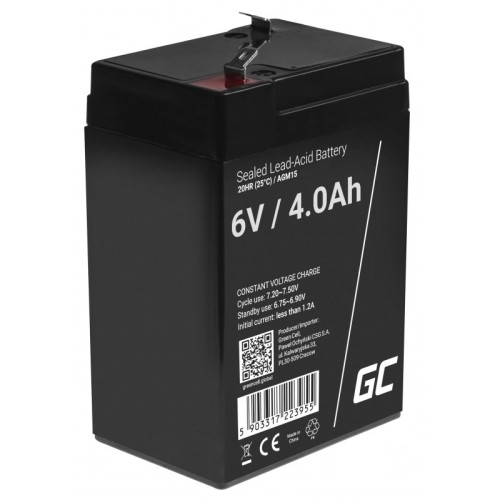 Green Cell AGM15 UPS battery Sealed Lead Acid (VRLA) 6 V 4 Ah Green Cell AGM15 UPS battery Sealed Lead Acid (VRLA) 6 V 4 Ah