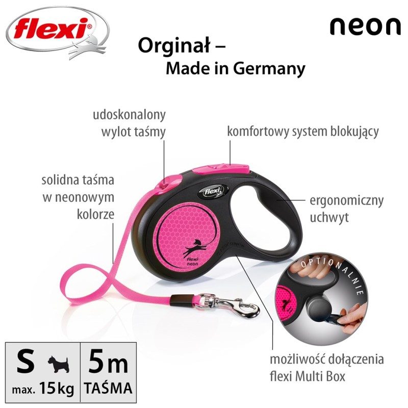 Flexi New Neon S 5 m Dog Retractable lead Flexi New Neon S 5 m Dog Retractable lead