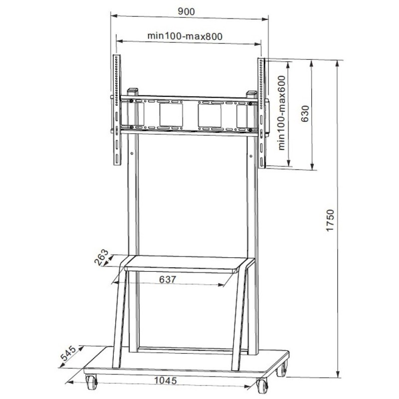 Techly ICA-TR30 signage display mount 2.54 m (100 Techly ICA-TR30 signage display mount 2.54 m (100