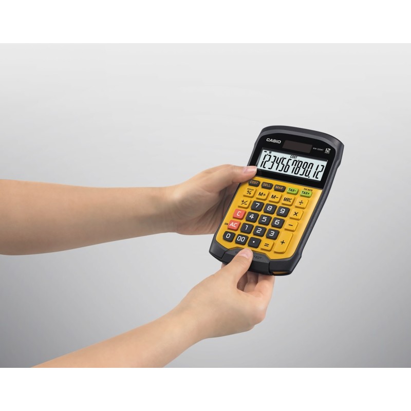 CASIO OFFICE CALCULATOR WATERPROOF WM-320MT-S, 12-digit display, removable keyboard. CASIO OFFICE CALCULATOR WATERPROOF WM-320MT-S, 12-digit display, removable keyboard.