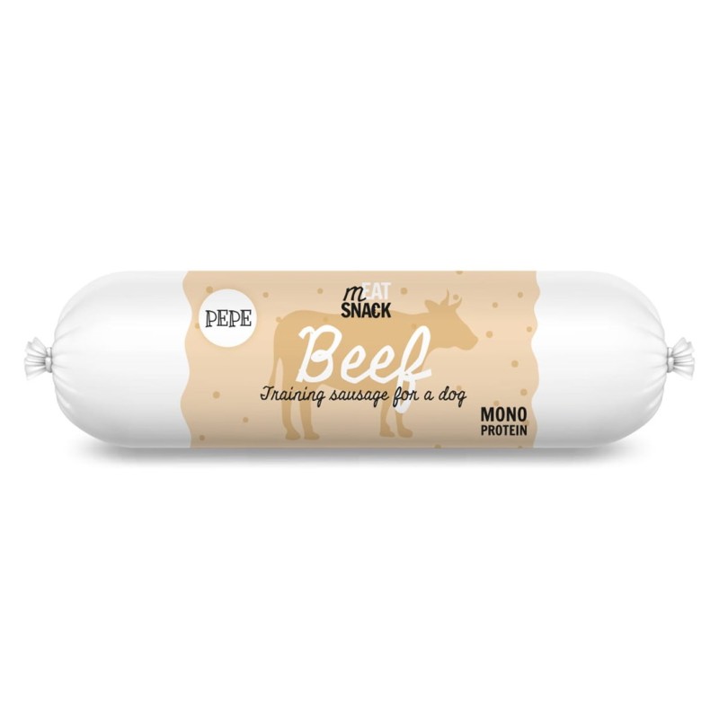 PAKA ZWIERZAKA Pepe Sausage beef - dog treat - 200g PAKA ZWIERZAKA Pepe Sausage beef - dog treat - 200g