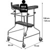 High rehabilitation walking frame (ambona type) ACTIONMED