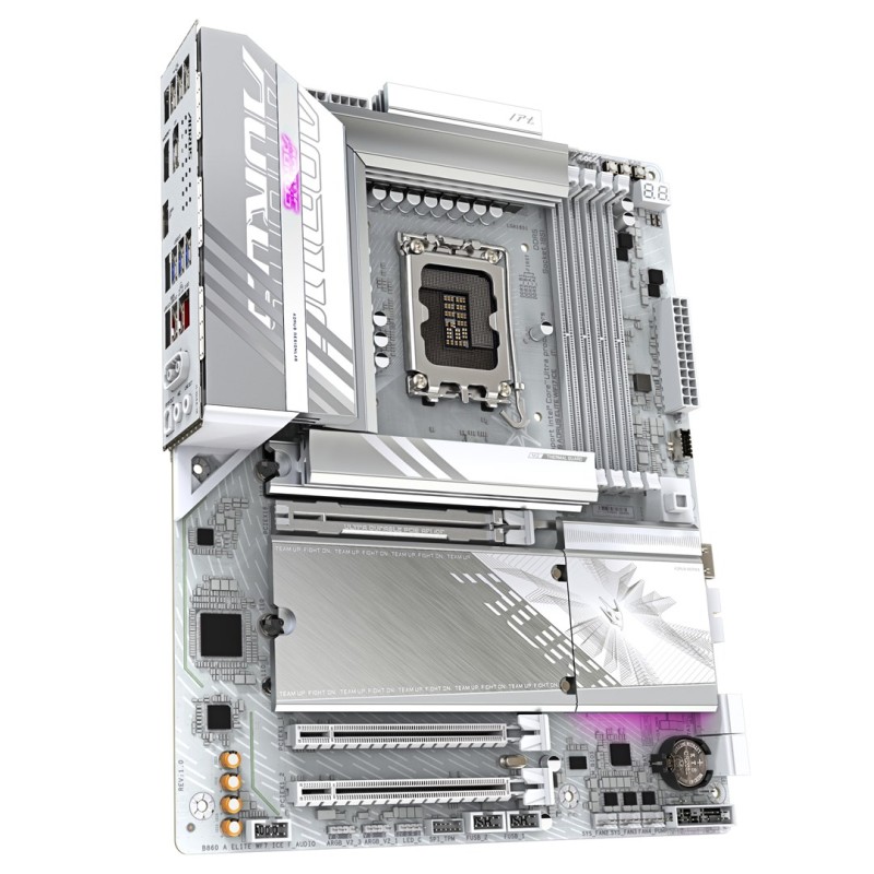 GIGABYTE B860 AORUS ELITE WIFI7 ICE Motherboard - Intel Core Ultra Series CPUs, 14+1+2+1 Phases VRM, up to 9200MHz DDR5, 1xPCIe 5.0 + 2xPCIe 4.0 M.2, 2.5GbE LAN, WIFI 7, USB 4 GIGABYTE B860 AORUS ELITE WIFI7 ICE Motherboard - Intel Core Ultra Series CPUs, 14+1+2+1 Phases VRM, up to 9200MHz DDR5, 1xPCIe 5.0 + 2xPCIe 4.0 M.2, 2.5GbE LAN, WIFI 7, USB 4
