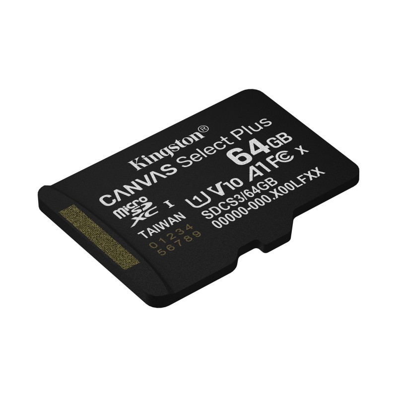 Kingston Technology 64GB microSDXC Canvas Select Plus Gen3 100MB/s A1 Card + Adapter Kingston Technology 64GB microSDXC Canvas Select Plus Gen3 100MB/s A1 Card + Adapter
