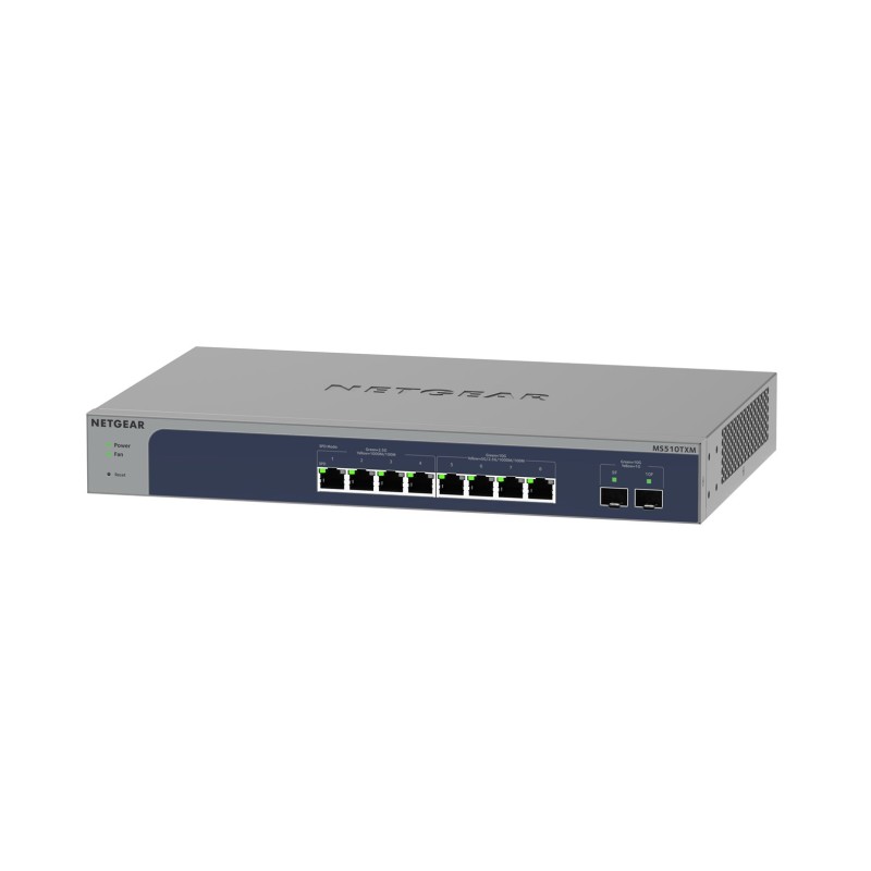 NETGEAR 8-Port Multi-Gigabit/10g Ethernet Smart Managed Pro Switch with 2 SFP+ Ports (MS510TXM) NETGEAR 8-Port Multi-Gigabit/10g Ethernet Smart Managed Pro Switch with 2 SFP+ Ports (MS510TXM)