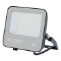 LED V-TAC 50W LED Floodlight CREE CHIP Black Body Grey Glass 6500K 135lm/W