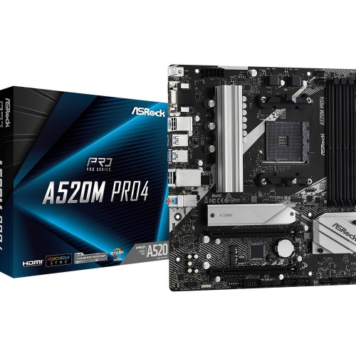 Asrock A520M Pro4 Socket AM4 micro ATX Asrock A520M Pro4 Socket AM4 micro ATX