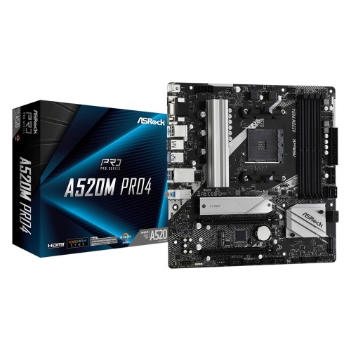Asrock A520M Pro4 Socket AM4 micro ATX Asrock A520M Pro4 Socket AM4 micro ATX