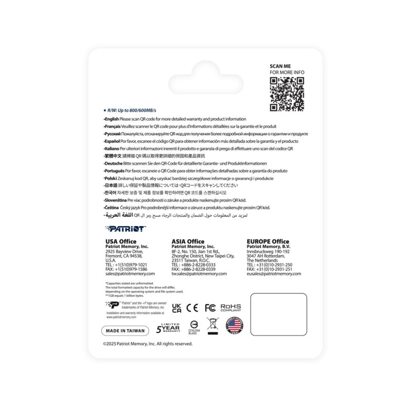 Patriot Memory EP Express memory card 512GB MicroSDXC 800/600 MB/s (PEF512GEPEXMCX)