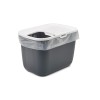 SAVIC HOP Anthracite with White Lid – Cat Litter Tray – 58.5x39x39.5 cm – 1 pc. SAVIC HOP Anthracite with White Lid – Cat Litter Tray – 58.5x39x39.5 cm – 1 pc.
