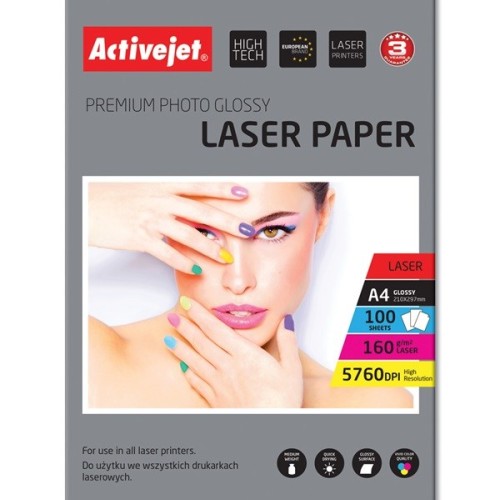 Activejet AP4-160G100L photo paper for laser printers; A4; 100 pcs