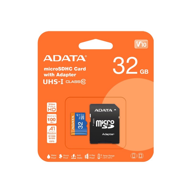 ADATA 32GB, microSDHC, Class 10 UHS-I