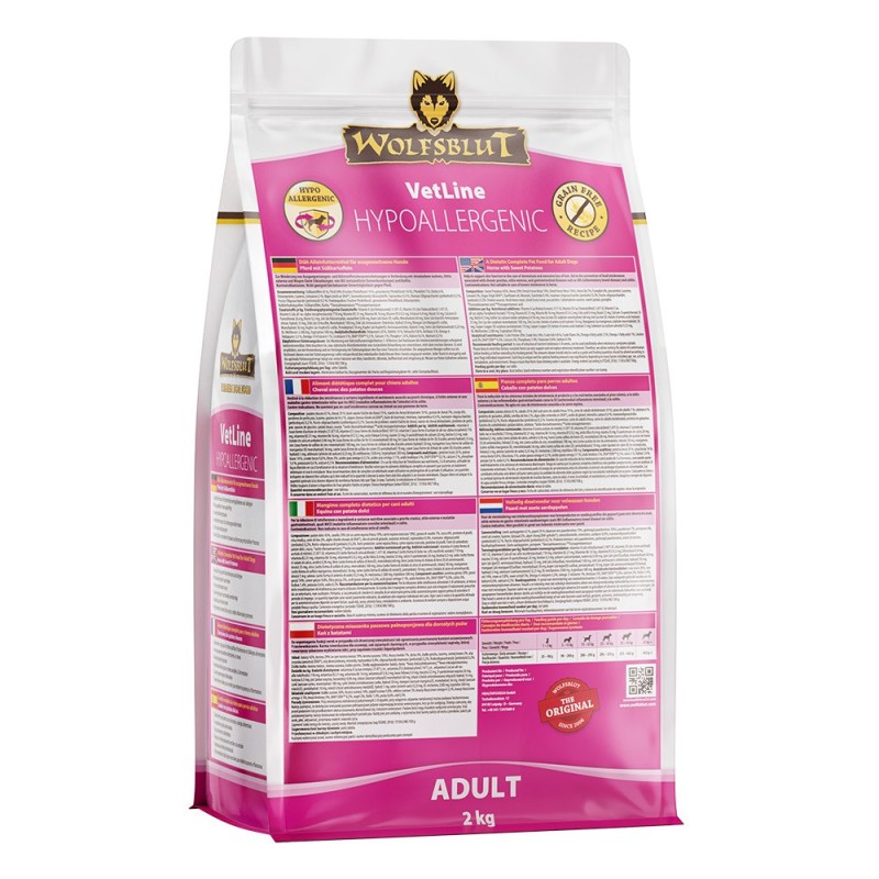 WOLFSBLUT VetLine Hypoallergenic Horse with sweet potatoes - dry dog food - 2kg