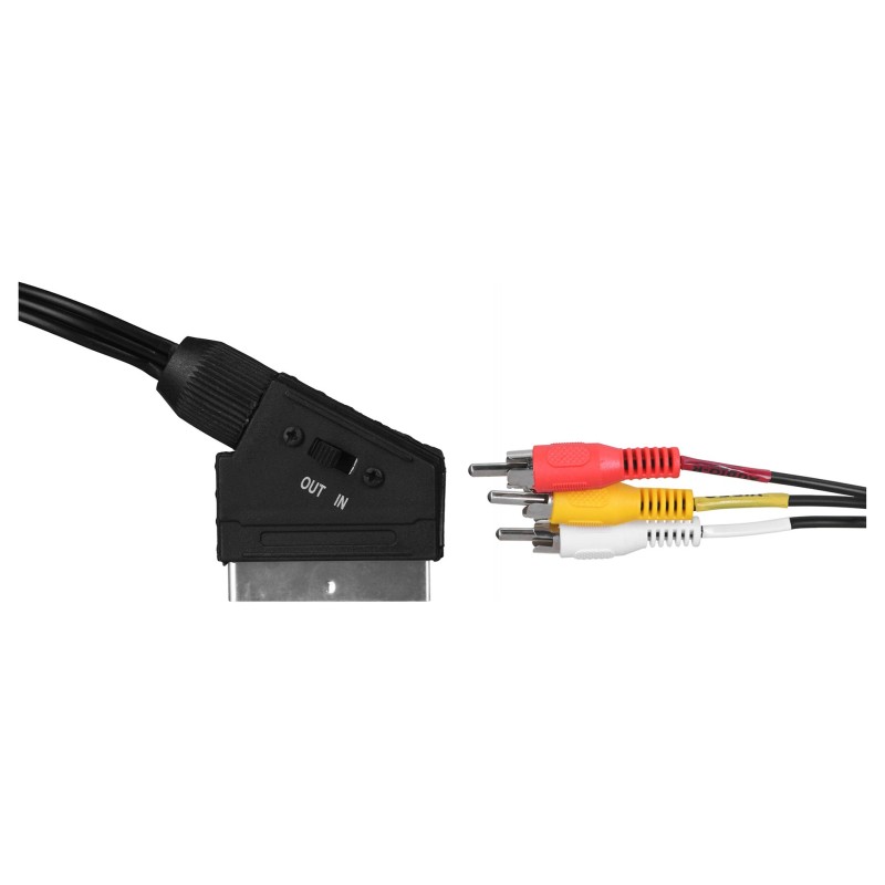 SAVIO Audio/video SCART – 3xRCA (CINCH) cable 2m CL-133 Black SAVIO Audio/video SCART – 3xRCA (CINCH) cable 2m CL-133 Black