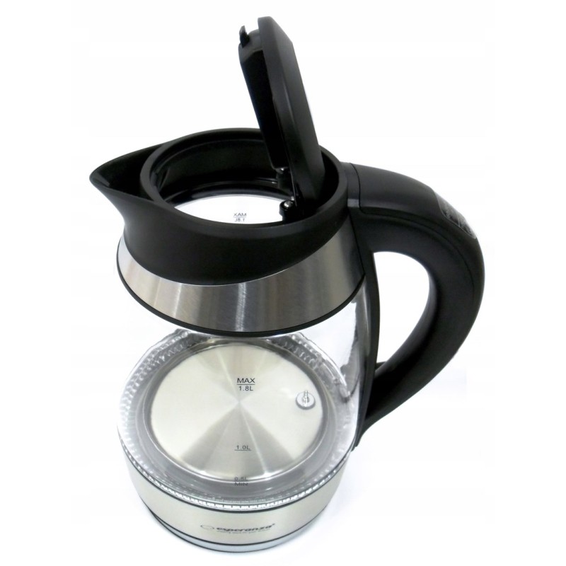 Esperanza EKK026 electric kettle 1.7 L Black,Transparent 2200 W Esperanza EKK026 electric kettle 1.7 L Black,Transparent 2200 W
