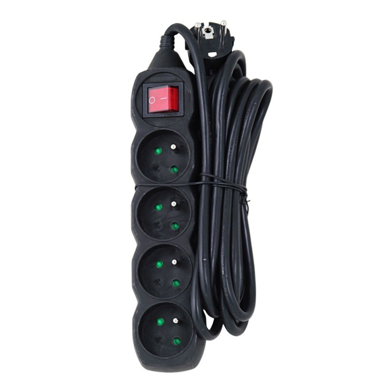 Esperanza ELK213K Power strip 4GN/3M Black Esperanza ELK213K Power strip 4GN/3M Black
