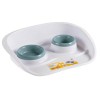 KERBL Double bowl for dog or cat with stand - 300 ml / 250 ml