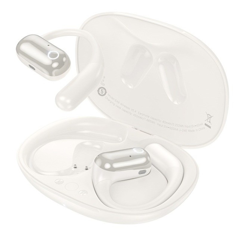 Hoco EA6 Headset Wireless Open-Ear Connectivity/Music Bluetooth White Hoco EA6 Headset Wireless Open-Ear Connectivity/Music Bluetooth White