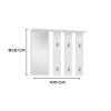 Hanger + mirror PARMA 100x15x.81.5 cm, White Hanger + mirror PARMA 100x15x.81.5 cm, White