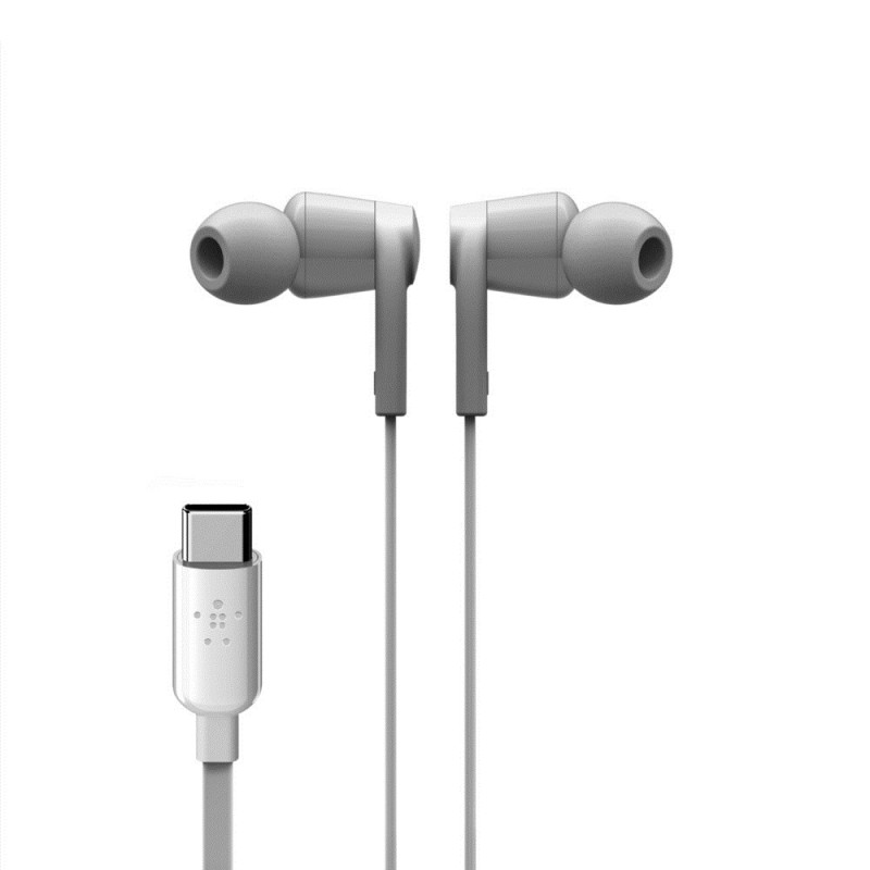 Belkin ROCKSTAR Headphones Wired In-ear Calls/Music USB Type-C White Belkin ROCKSTAR Headphones Wired In-ear Calls/Music USB Type-C White
