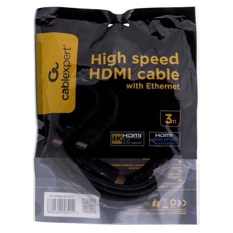 Gembird 3m HDMI M/M HDMI cable HDMI Type A (Standard) Black Gembird 3m HDMI M/M HDMI cable HDMI Type A (Standard) Black