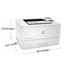 HP LaserJet Enterprise M406dn, Black and white, Printer for Business, Print, Compact Size; Strong Security; Two-sided printing; Energy Efficient; Front-facing USB printing