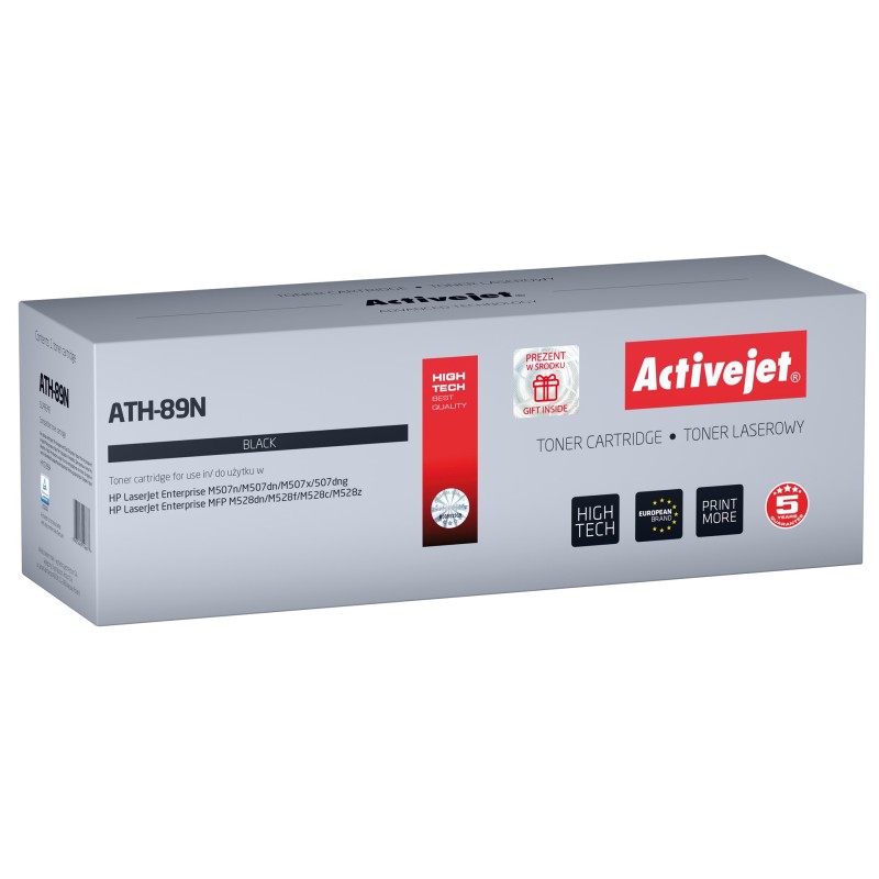 Activejet ATH-89N toner (replacement for HP CF289A HP 89A HP89A; Supreme; 5000 pages; black) - with chip