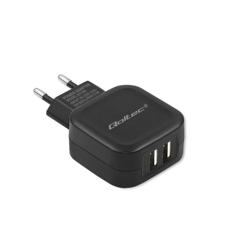 Qoltec 50186 Charger 17W | 5V | 3.4A | 2xUSB Qoltec 50186 Charger 17W | 5V | 3.4A | 2xUSB